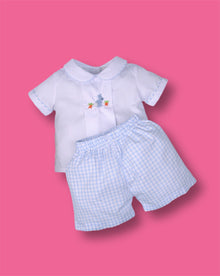  “Blue Rabbit Plaid Set Boy”