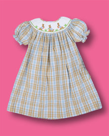  “Brown X Blue SmoC Dress”