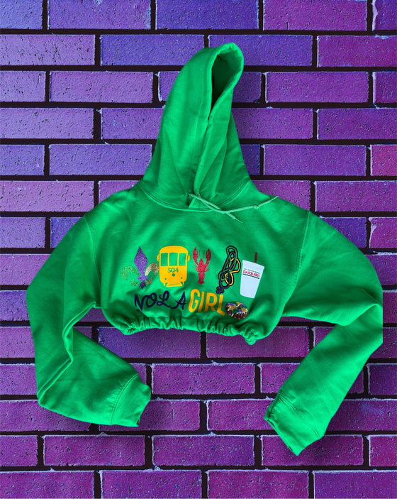 “Extra NOLA Girl Hoodie Cropped” (5Colors) LIMITED EDITION