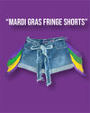“Mardi Gras Fringe Shorts Set”