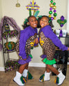 “Leopard X Mardi Gras Set”