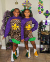 “Leopard X Mardi Gras Set”