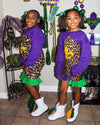 “Leopard X Mardi Gras Set”