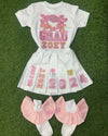 “Kids Grad Pleated Set” (No Ruffle Sleeves)