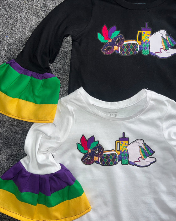 “Mardi Gras Essentials Tee” (2 Colors)