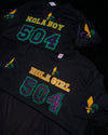 “504 Mardi Gras Jersey Tee” (3 Colors) Girls
