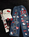 “Birthday/Character Pant Sets” Girls