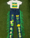 “Kids Grad Fringe Pant Set” (No Ruffle Sleeves)