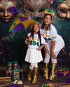 “504 Mardi Gras Jersey Tee” (3 Colors) Girls