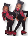 “BBWAY Plaid Vest & Leggings Set”