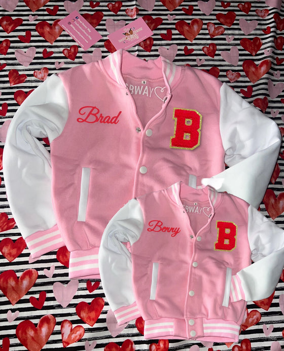 “V-Day Edition Princess Varsity Jacket” (Pink)💌