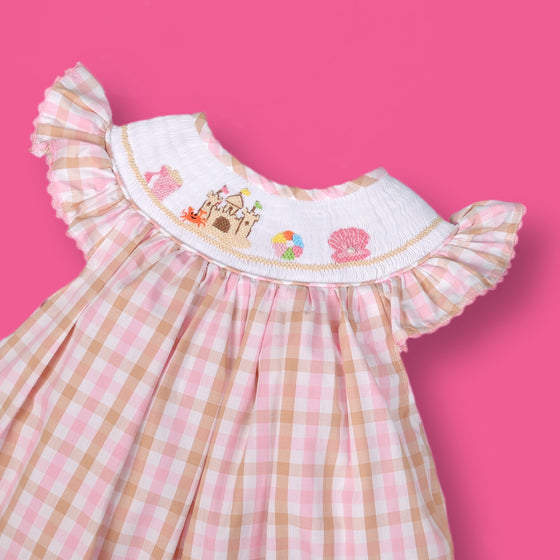 “Brown X Pink Princess SmoC Dress”