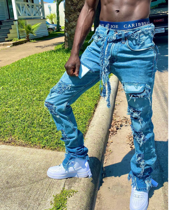 “Brit Stacked Jeans” (Two-Color)