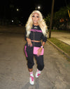 “BG Crewneck” (Black x Hot Pink)