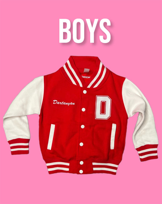 “Prince Varsity Jacket” (Red)(Boy)