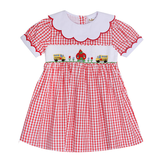 “Red & White B2S Ruffle SmoC Dress”