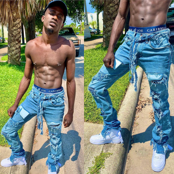 “Brit Stacked Jeans” (Two-Color)