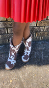 “BBWay Cutesy Boots” (Brown X White)