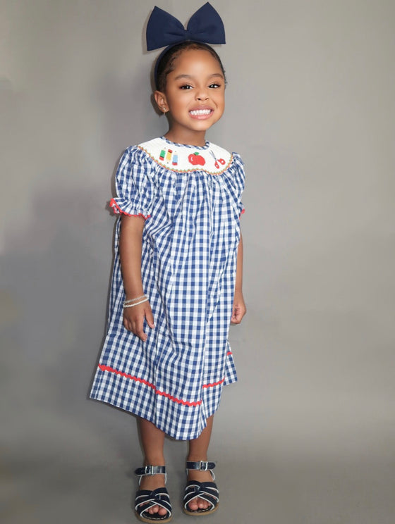 “Navy & White B2S SmoC Dress”