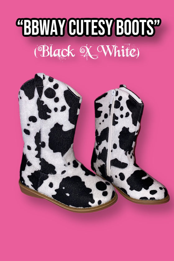 “BBWay Cutesy Boots” (Black X White)