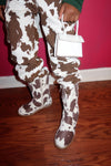“BBWay Cutesy Boots” (Brown X White)